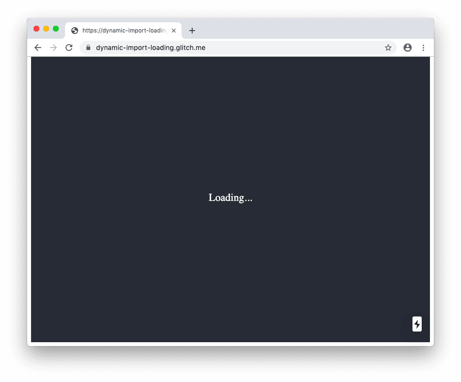 A dark screen with the text